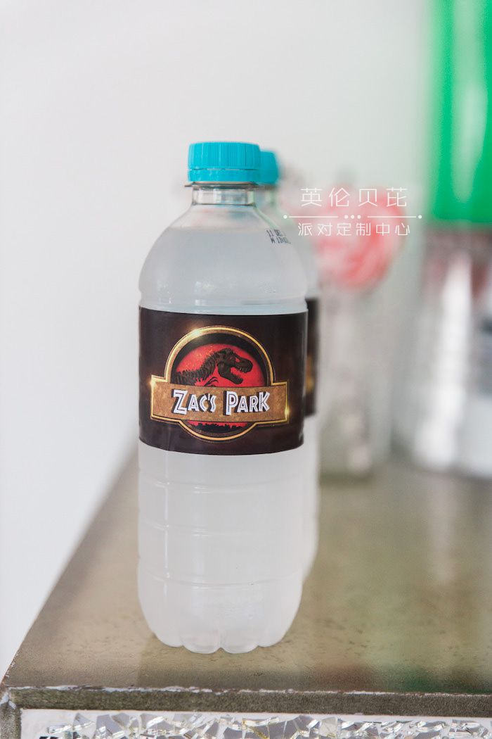 Drink from a Jurassic Park Dinosaur Birthday Party via Kara