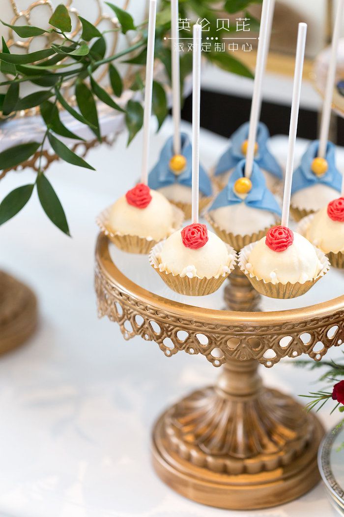 Cake pops from a Beauty and the Beast Inspired Wedding on Kara