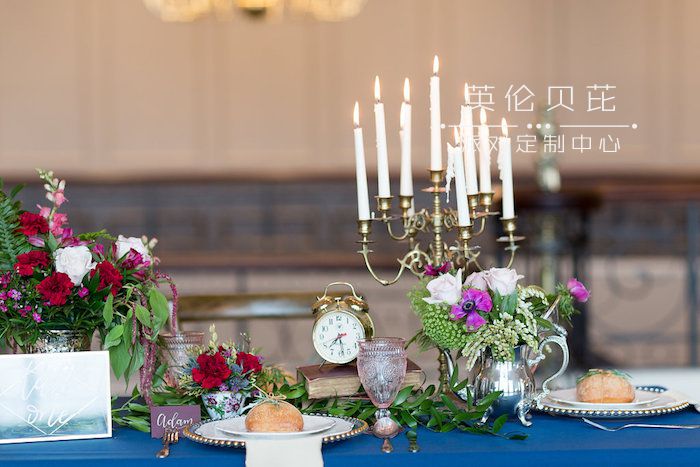 Guest table from a Beauty and the Beast Inspired Wedding on Kara