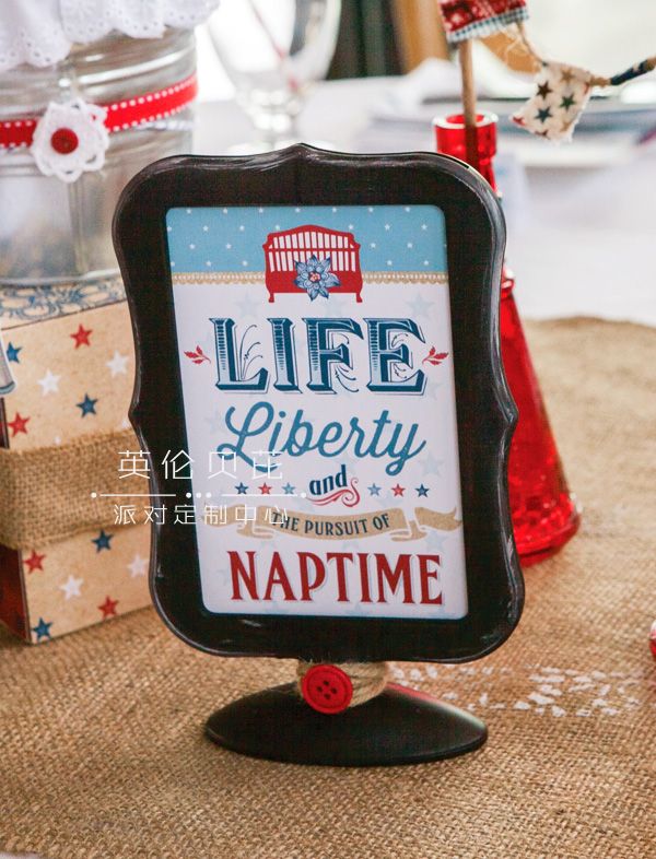 vintage americana baby shower decorations - party signs