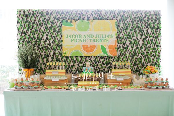 Picnic Themed Birthday Party Dessert Table