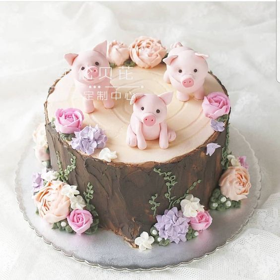 生日蛋糕:小猪主题派对蛋糕分享
